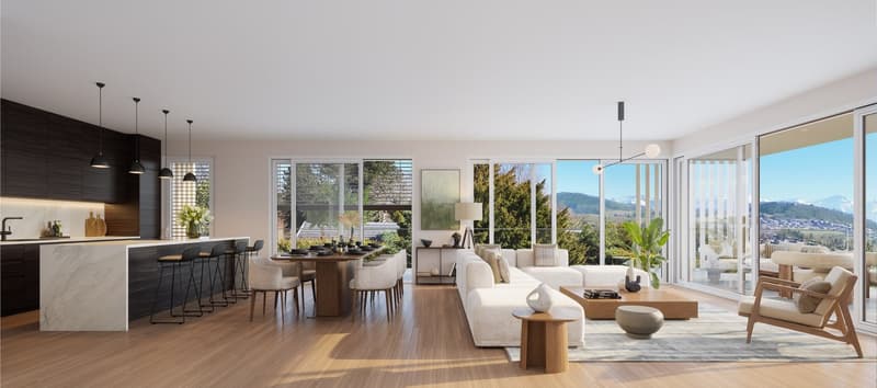 Appartement attique de 3.5 pièces à vendre à Lutry avec vue lac et Montagne au clame (5)