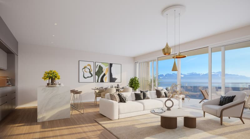 Appartement attique de 3.5 pièces à vendre à Lutry avec vue lac et Montagne au clame (7)