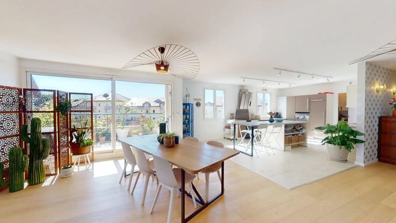Superbe appartement duplex meublé en dernier étage ? Vue imprenable sur le Salève et les montagnes (1)