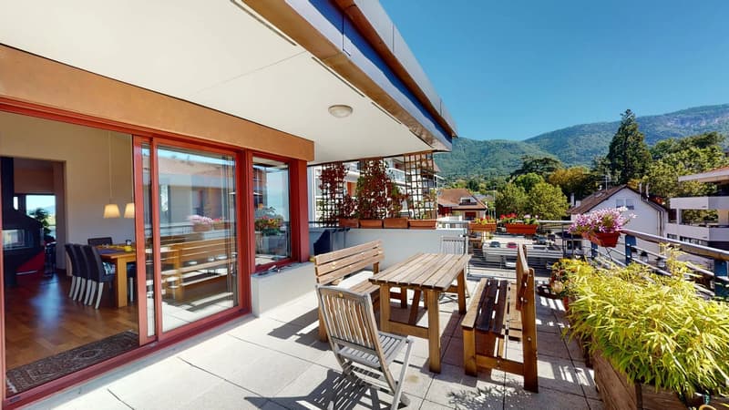 Appartement dernier étage, avec terrasse, proche douane Croix-de-Rozon (1)