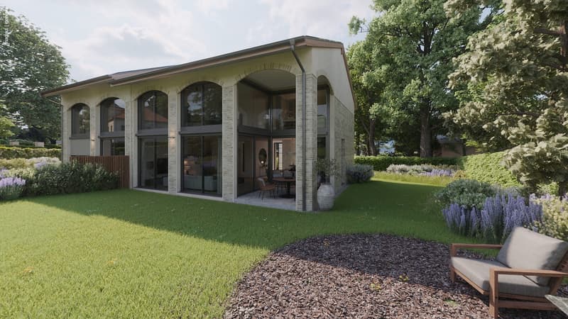 Villa contemporaine d'exception avec grand jardin au coeur d'Anières (1)