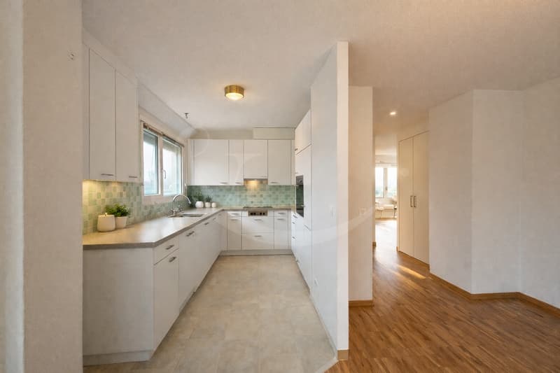 Exclusive attic occupying the entire floor with large terrace in the heart of Perly (5)