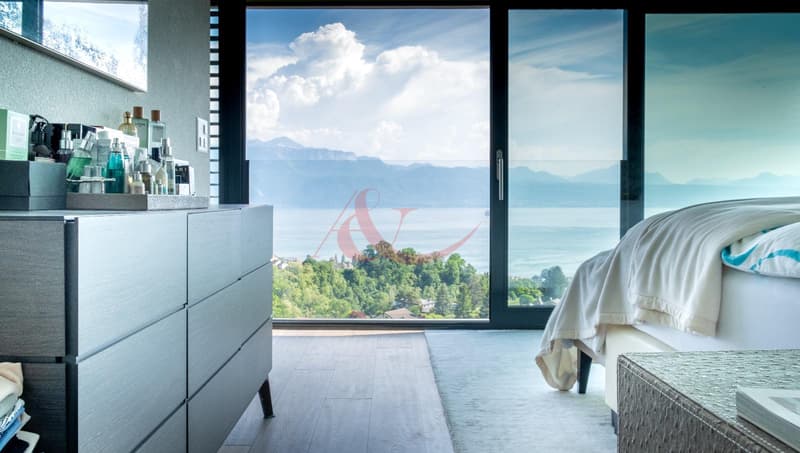 Residenza contemporanea con vista sul lago e le Alpi - La Conversion (5)