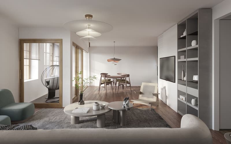 La Sarraz, appartement 2.5 pièces, surface 50 m2 - Lot 6 (2)