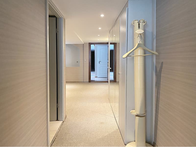 Corridor with mirror and coat hanger
