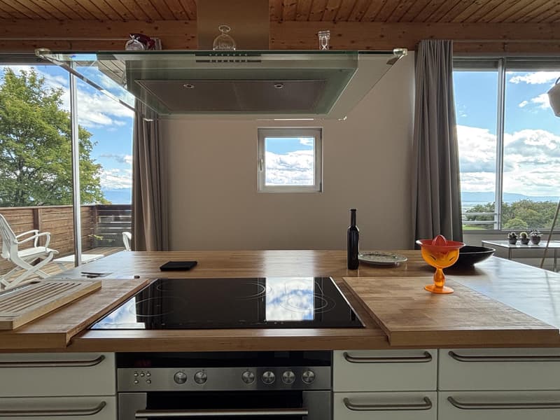 Charming semi-detached villa with furniture and view of the lake and the Alps (7)