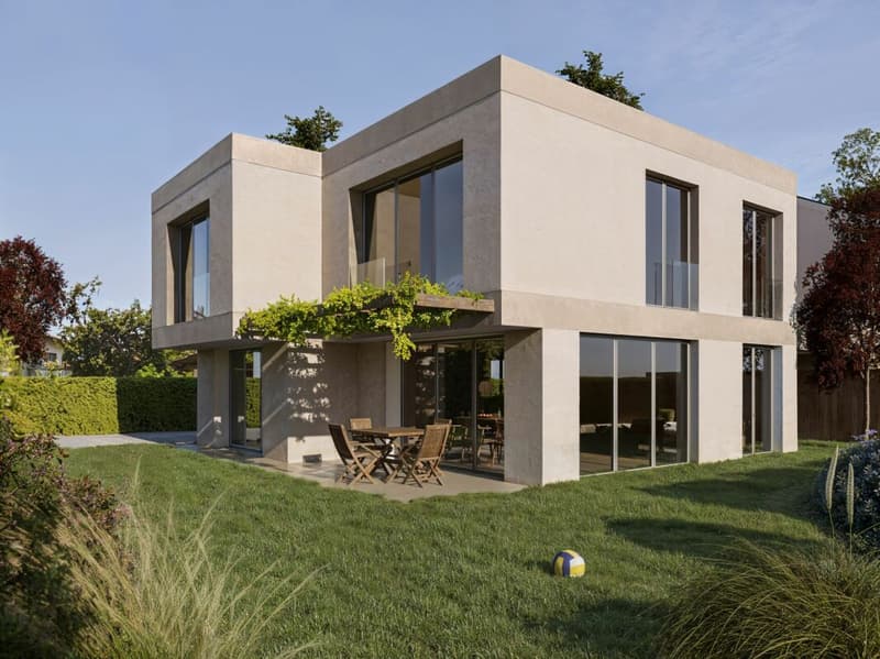 Villa contemporaine neuve de 7 pièces avec jardin privatif (1)