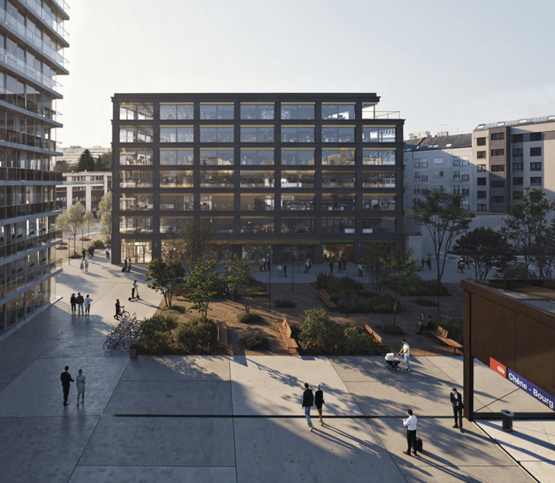 1'552 m² d'espaces flexibles et évolutifs au cœur du quartier de Chêne Bourg et aux pieds du CEVA (1)