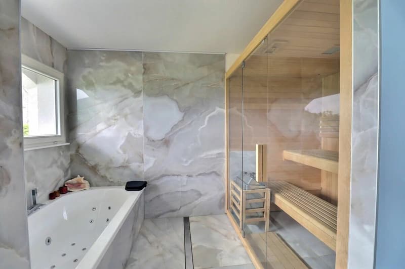 Villa ristrutturata con jacuzzi e sauna - magnifico giardino con vista sul lago e Mont-Blanc (4)