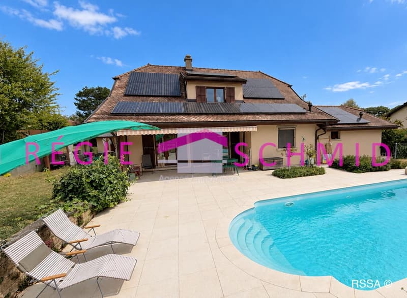 Villa individuelle de 8,5 pièces à Trélex au calme avec piscine (1)