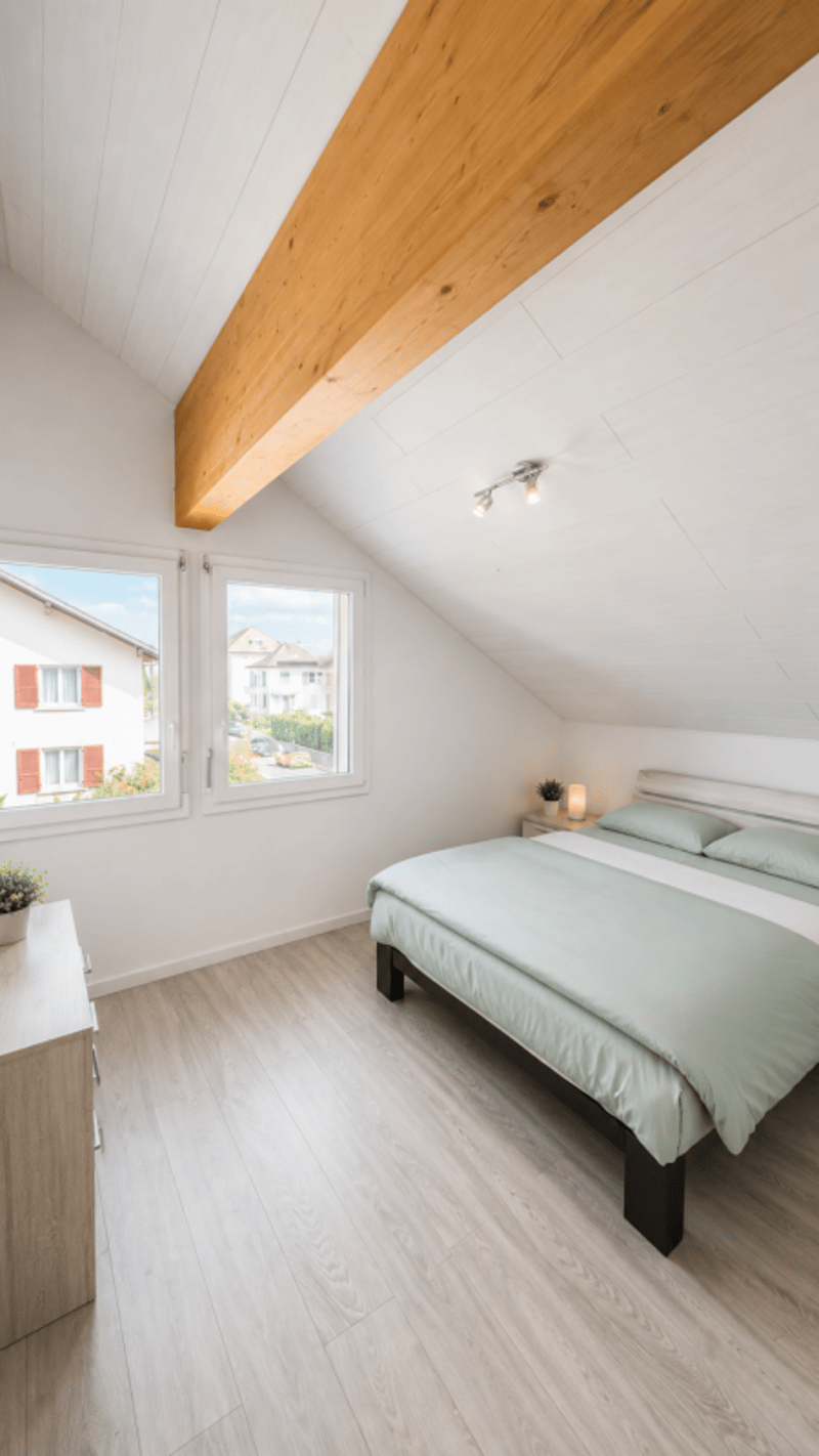 Splendida villa indipendente con 2 unità abitative e un ampio locale disponibile adibito a monolocale, nelle immediate vicinanze del centro di Yverdon, con un ampio giardino ricco di alberi e fiori (29)