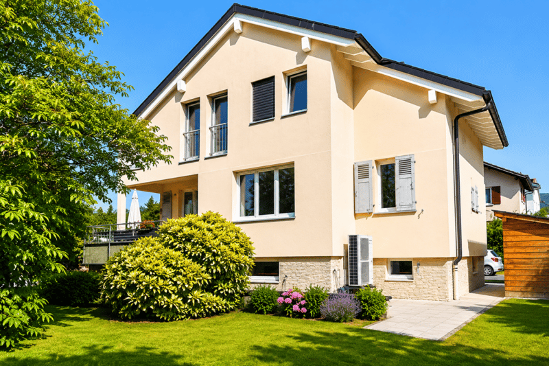 Splendida villa indipendente con 2 unità abitative e un ampio locale disponibile adibito a monolocale, nelle immediate vicinanze del centro di Yverdon, con un ampio giardino ricco di alberi e fiori (2)