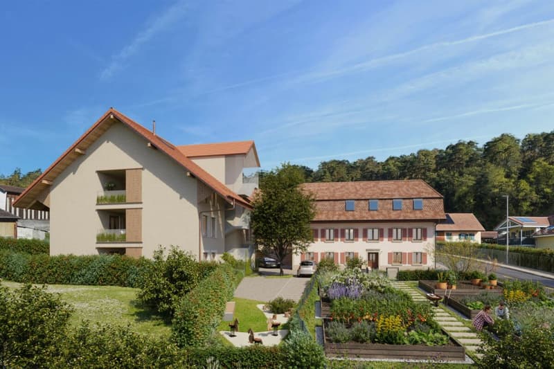 Wohnung mit 3,5 Zimmern im Erdgeschoss mit Loggia und eigenem Garten und Kräutergarten (2)