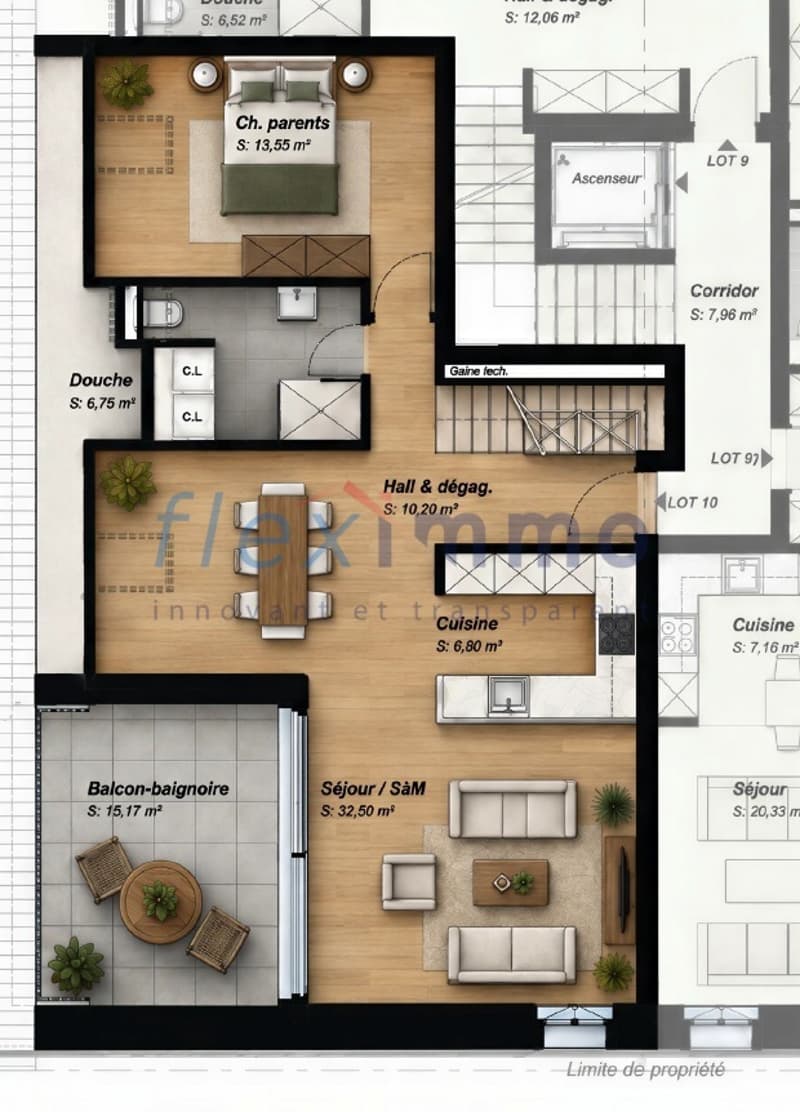 Plan 1er niveau - combles