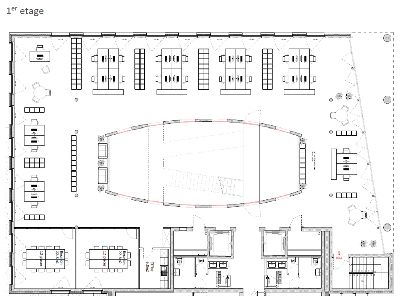 Independent building for rent with services within a campus, international district in Geneva. (9)