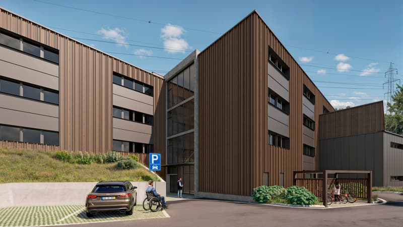 Nuovi laboratori e uffici in affitto – Zona industriale Budron, Mont-sur-Lausanne – Spazi modulari da 381 m² – Edificio Minergie (5)