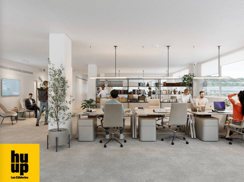 Vaudbureaux Minergie piattaforme di 750 m2, divisibili da 350 m2, ai piedi della metropolitana M1 e della stazione CFF (2)