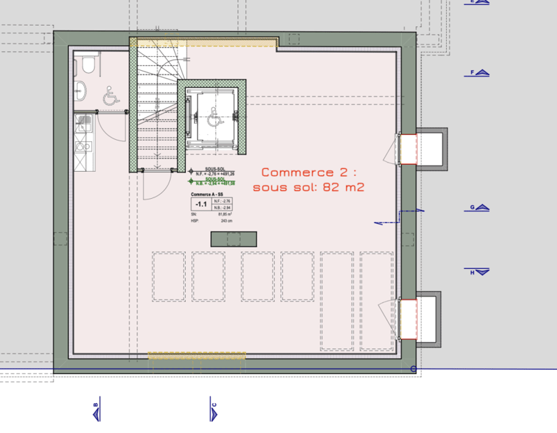 Arcade/bureau/local commercial à louer 100 & 130 m2 env. (10)