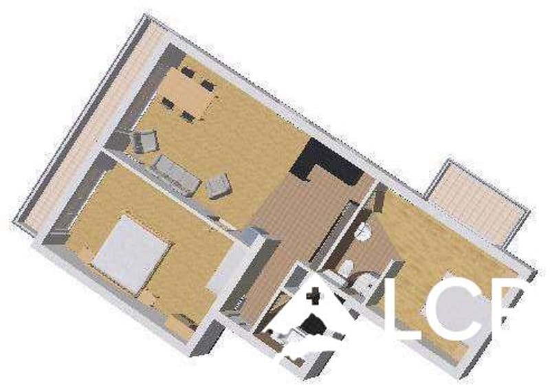 Meravigliosa casa arredata a breve termine 3,5 locali // 2 camere // Balcone con vista lago (11)