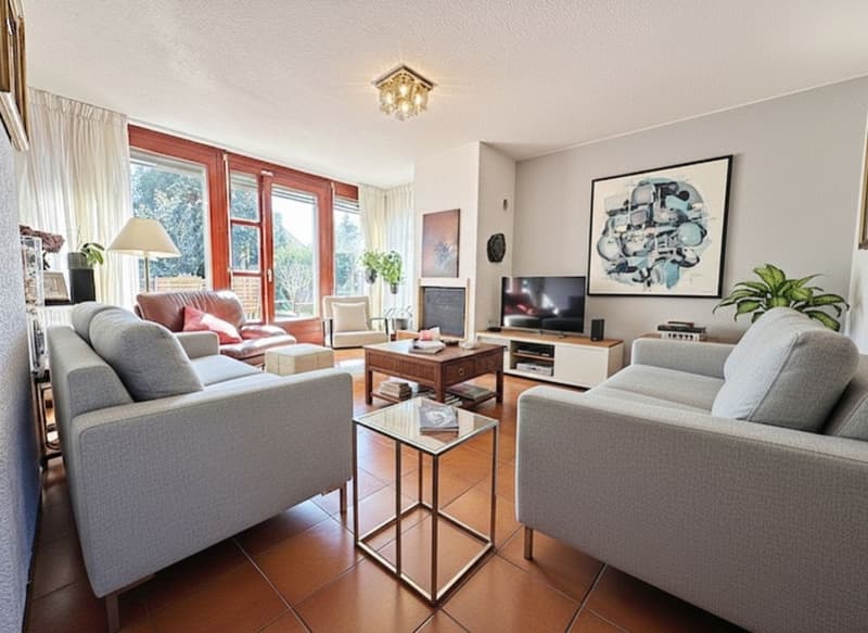 Bella villa a schiera con 6 locali / 4 camere da letto / bel giardino alberato e recintato (2)