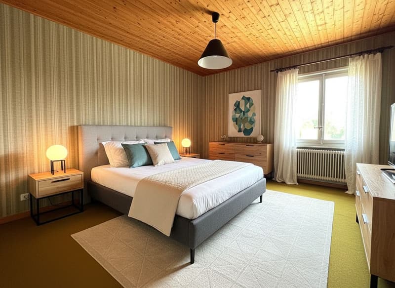Bella casa individuale con 6.5 locali / 4 camere da letto / 3 bagni / 1 balcone / Grande giardino di 1150m² / 2 box (9)
