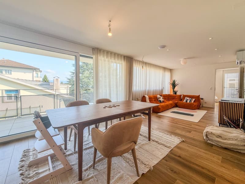 CON CLIMATIZZAZIONE INTEGRATA - Grande appartamento di 4.5 locali di 130m² PPE - Terrazza di 25m² (3)