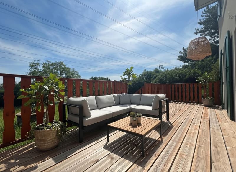 New triplex of 4.5 rooms / 3 bedrooms / 2 bathrooms / Balcony / Private garden (10)
