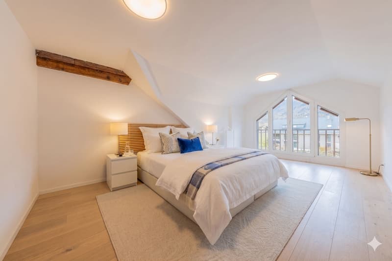 Splendid duplex of 6.5 rooms in the attic - View of Mont Blanc - 10 minutes from Nyon (6)