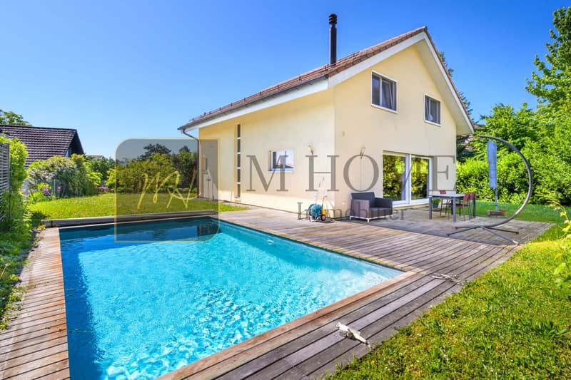 Trélex - Exclusive! Individual villa with pool, residential calm, station on foot, West exposure (1)