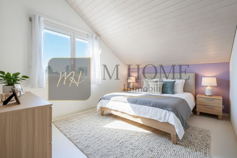 Trélex - Exclusive! Individual villa with pool, residential calm, station on foot, West exposure (8)