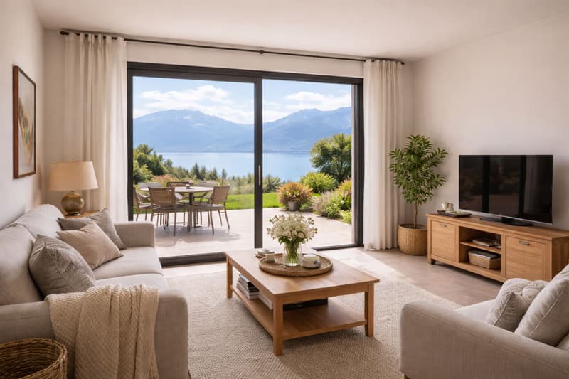 Beautiful semi-detached villa / 3 bedrooms and an office / Lake view (1)