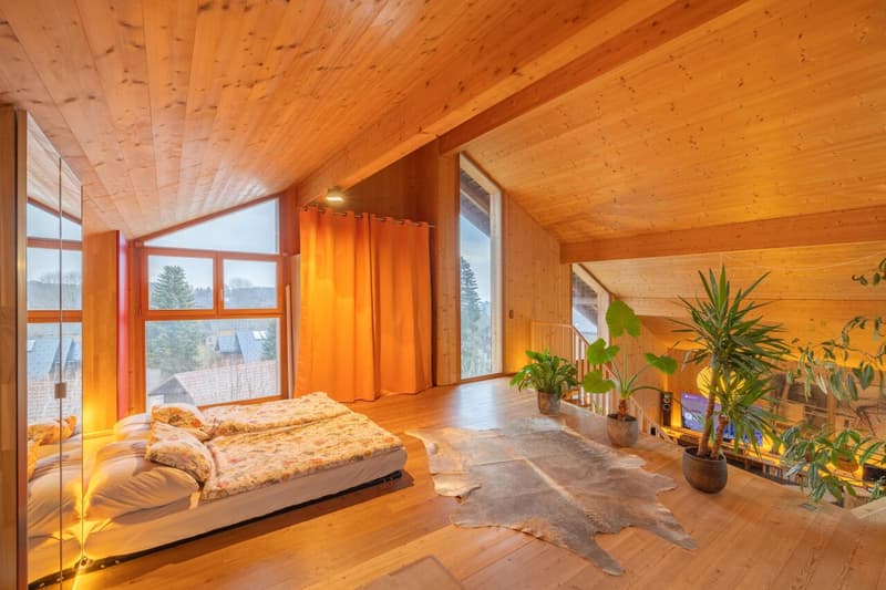 Magnificent architect-designed villa with 3 bedrooms on the edge of the forest in Saint-Cergue (11)