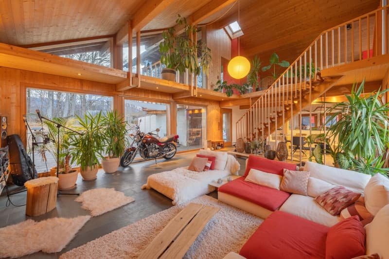 Magnifica villa di architetto con 3 camere sul bordo del bosco a Saint-Cergue (3)