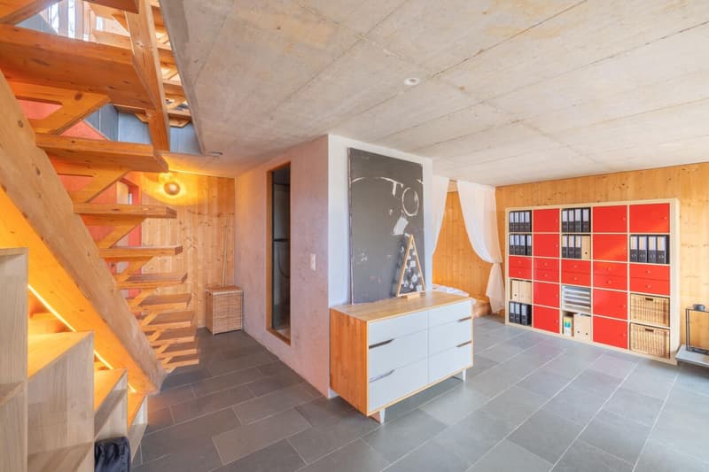 Magnifique villa d'architecte meublée avec 3 chambres au bord du forêt à Saint-Cergue (13)