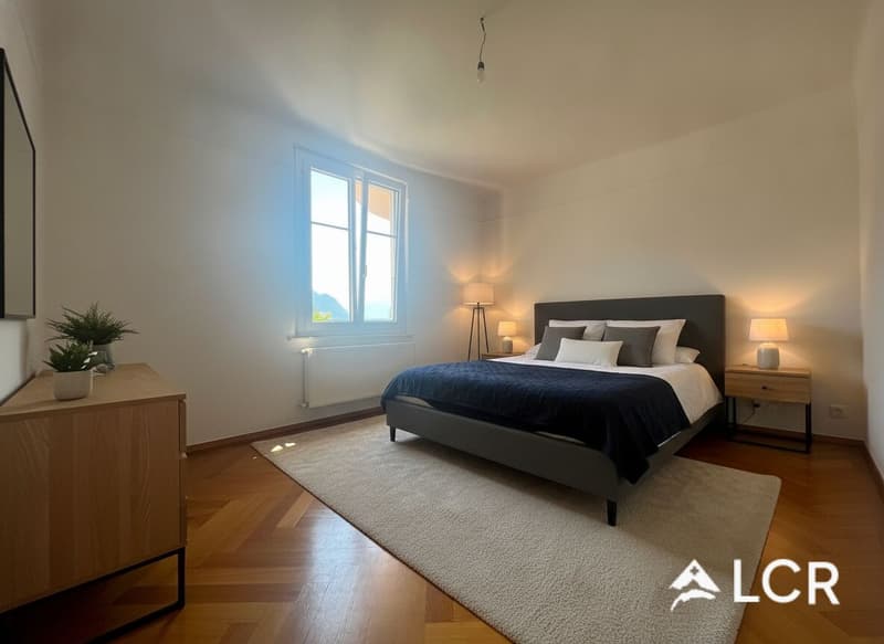 Prächtige 5.5-Zimmer-Wohnung / 3 Schlafzimmer / 1 Badezimmer / 1 Balkon mit atemberaubendem Blick auf den See / DANKE für das sorgfältige Lesen des Textes (9)
