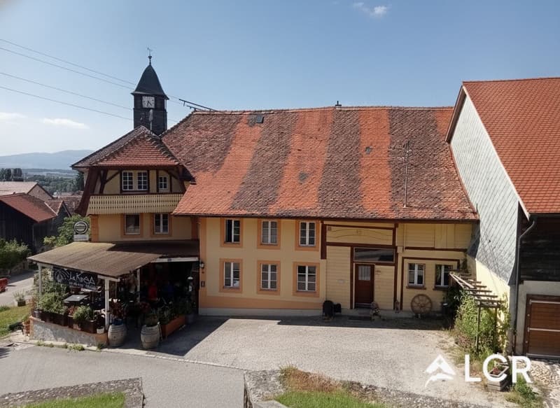 Thierrens (Vaud) - Immeuble de caractère avec projet de transformation en 8 appartements PPE (1)
