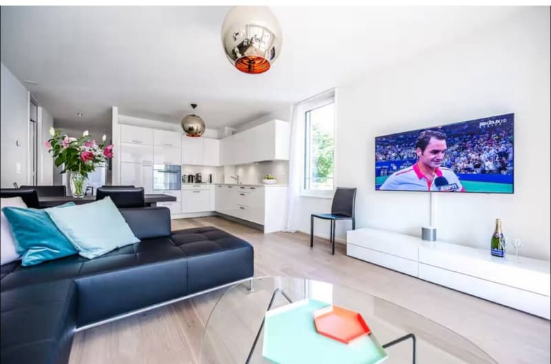 Bel appartement de standing de 3.5p meublé à Montreux avec vue au lac (5)