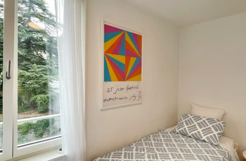 Bel appartement de standing de 3.5p meublé à Montreux avec vue au lac (11)