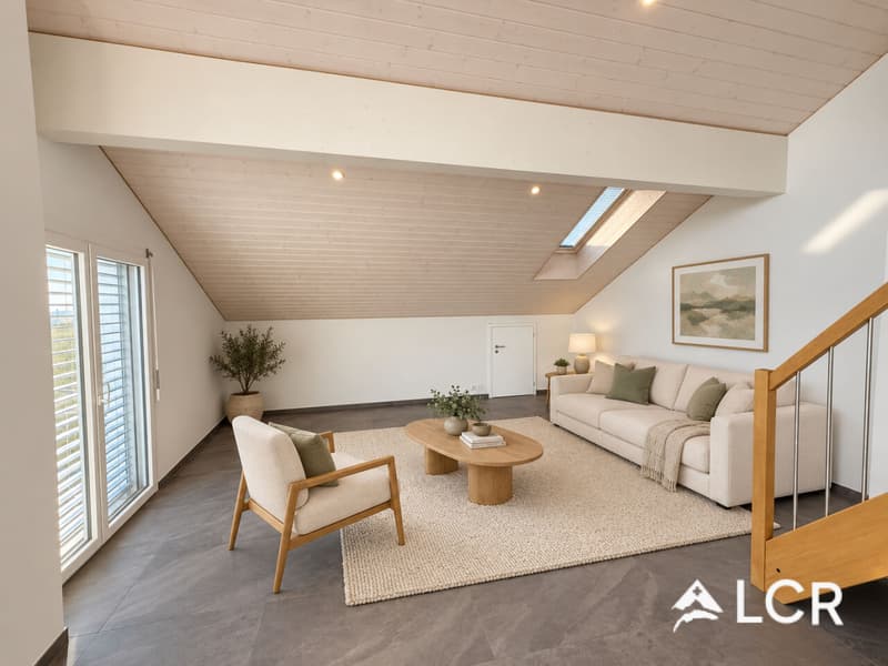 Bel appartement de 2.5p, avec mezzanine // Bottens (1)