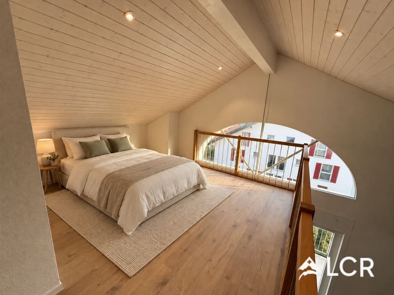 Bel appartement de 2.5p, avec mezzanine // Bottens (6)