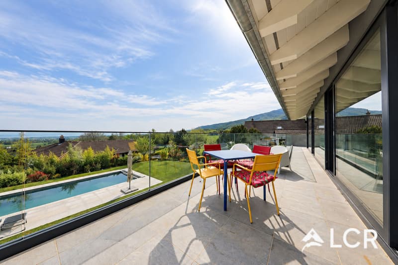 Maison d'architecte - Vue sur le lac et les Alpes - Jardin - Piscine (2)