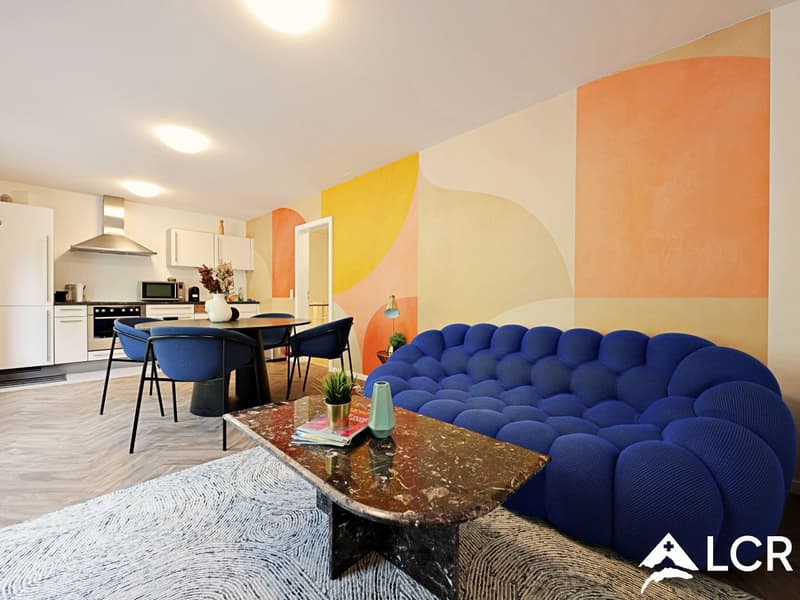 Surface commerciale aménagée en logement - 3,5 pièces - Place de parking (1)