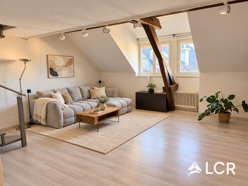 Beau duplex partiellement meublé de 3.5p à Lausanne (2)