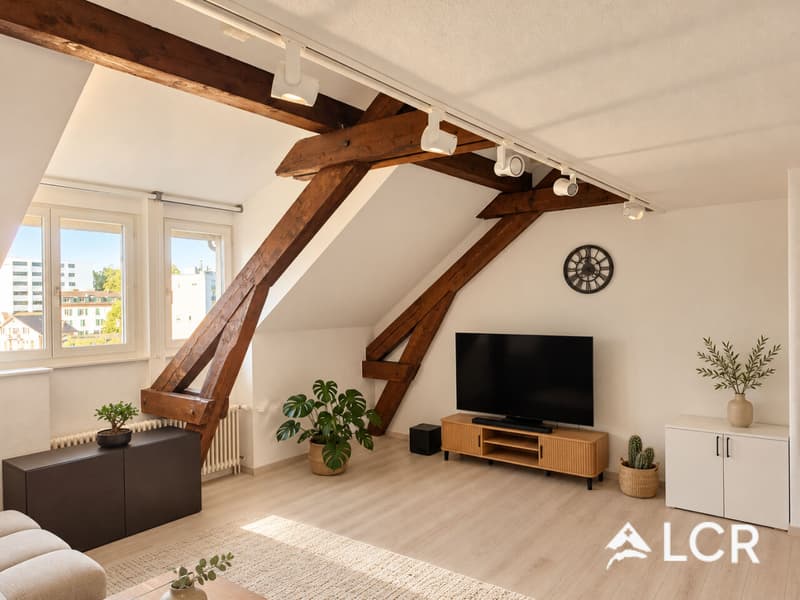 Beau duplex partiellement meublé de 3.5p à Lausanne (1)