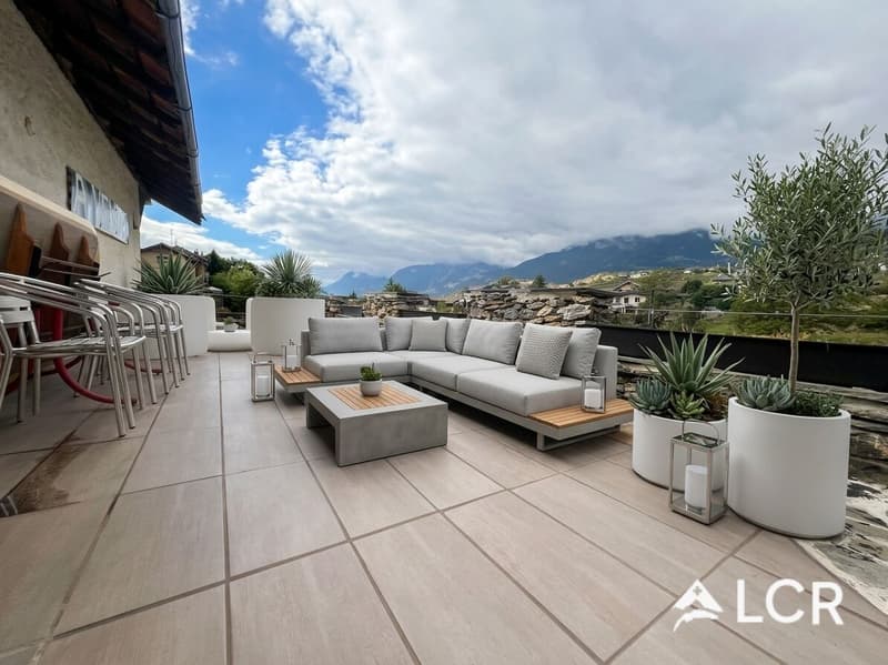 Bel appartement de 3.5P avec son 2.5P indépendant au dessous / Jardins et terrasse (1)
