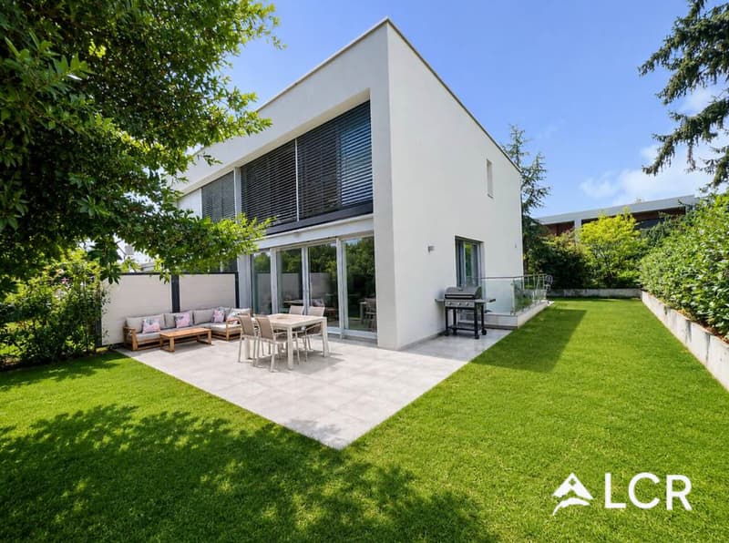 Superbe maison Minergie 6 pièces avec jardin et sous-sol aménagé à Thônex (1)
