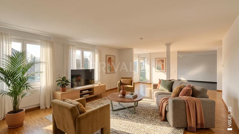 Exclusive - Spacious apartment with balconies and parking in Sézenove / Bernex (1)