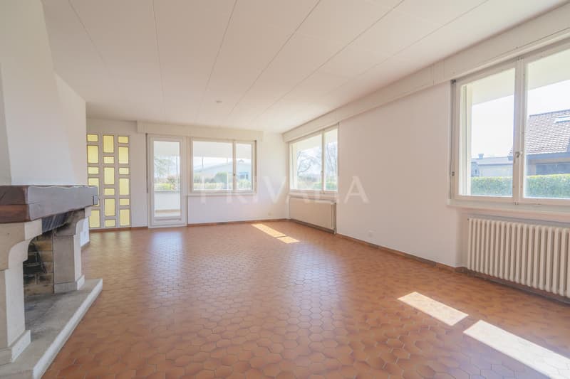 Villa individuale spaziosa con baie vetrate, situata in un ambiente calmo e verde nella Champagne Ginevra (1)