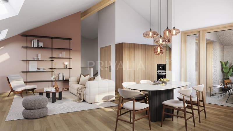 NEW: Le Hameau du Bourg New Project - Construction Start Soon - Charming 4-Room Attic Apartment with Loggia (2)