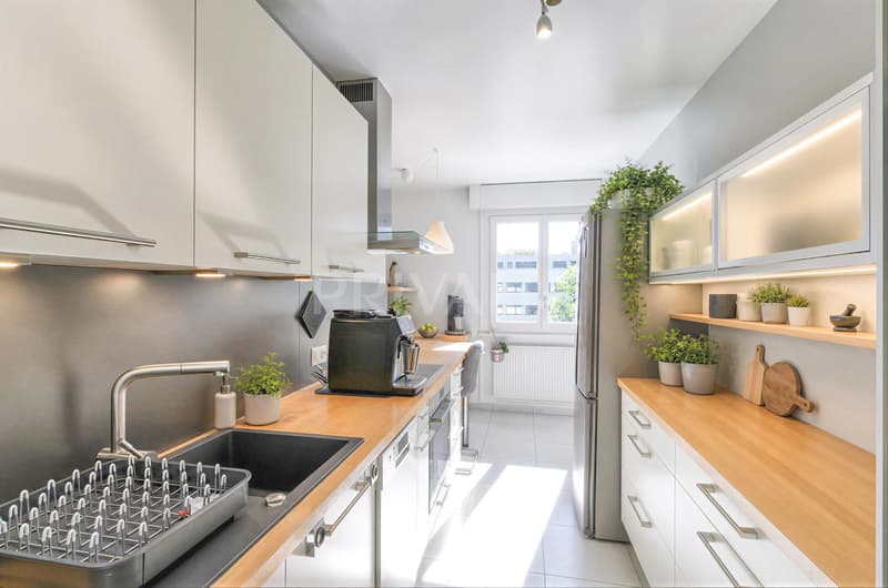 In Esclusiva: Ampio appartamento di 5 locali con balcone e garage a Onex (2)